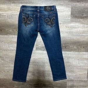 Miss Me Skinny Fleur De Lis Jeans 29